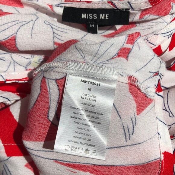 Miss Me Tropical Floral Orchid Halter Tank Top NWT - Picture 7 of 9